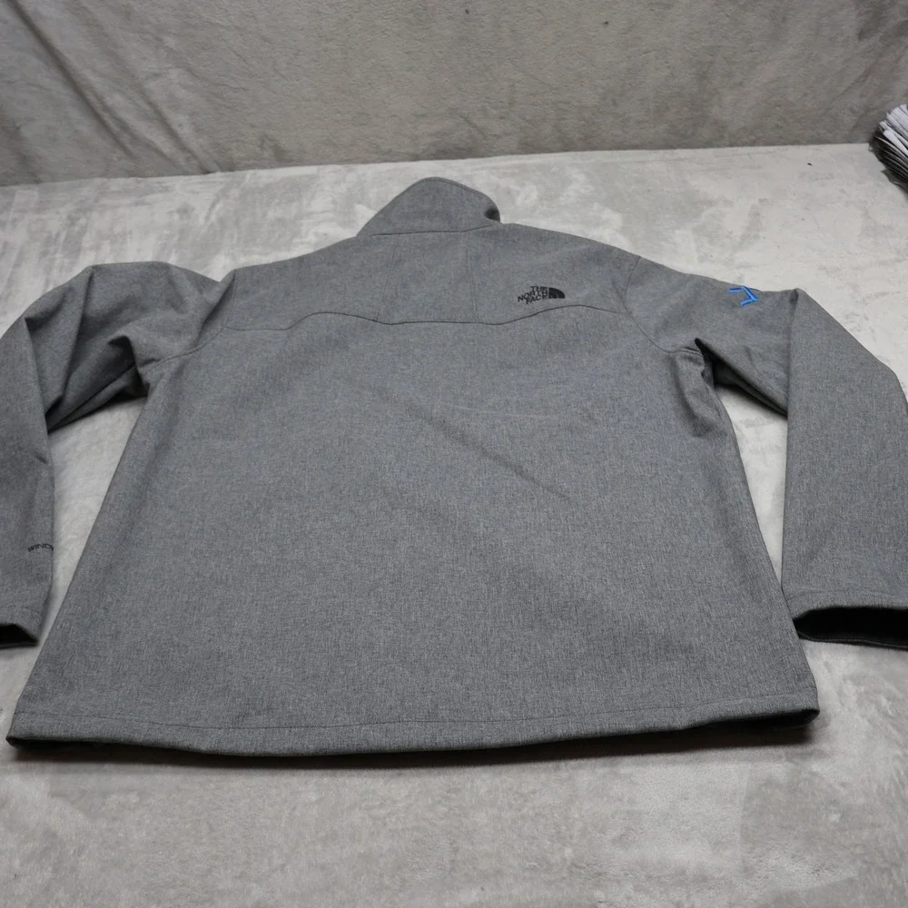 North Face Jacket Mens XL Grey WindWall Apex Barrier Softshell Full Zip LOGO